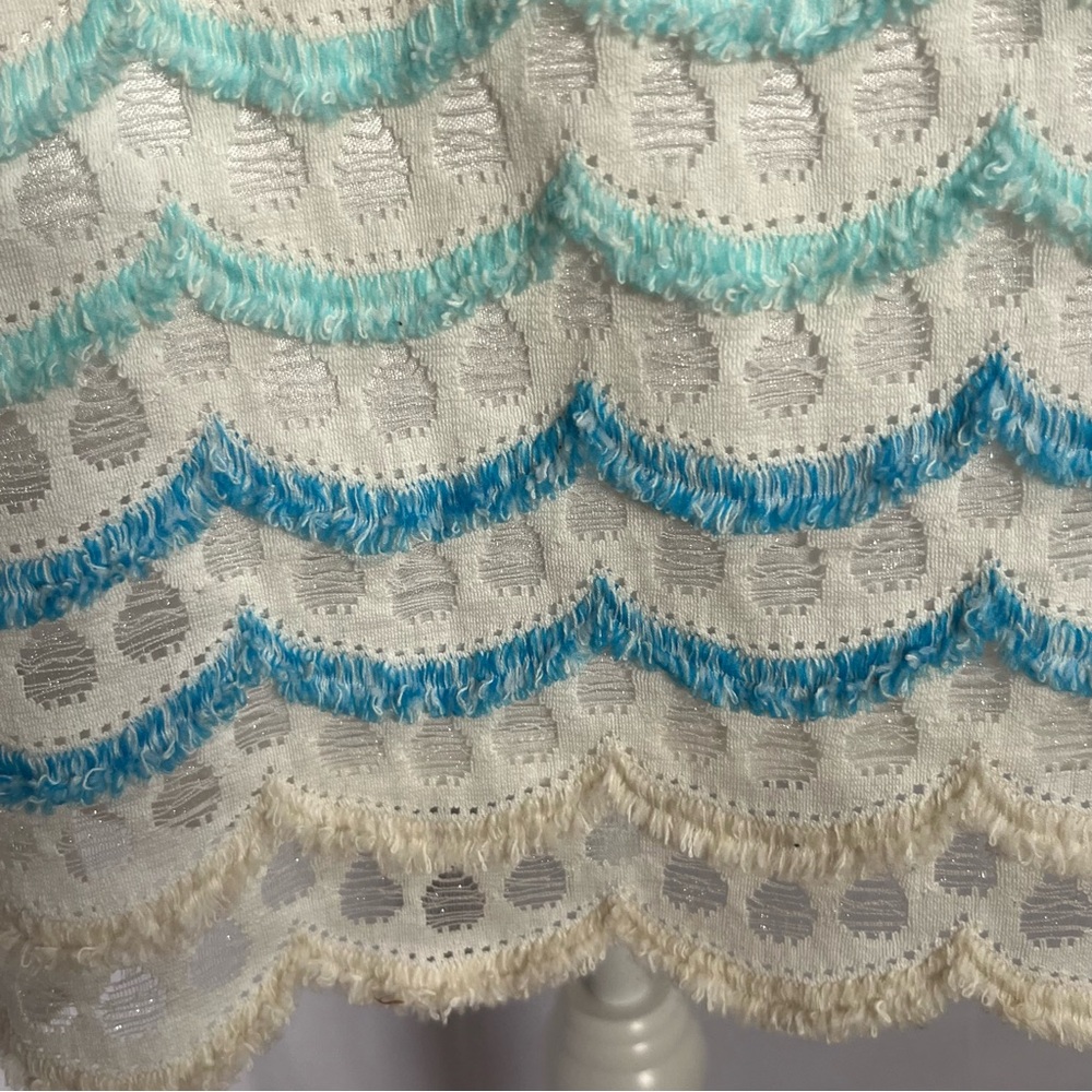 Antonio Melani Sleeveless sheath dress Rainbow scalloped fringe and lace‎ Size 6 - Picture 5 of 8